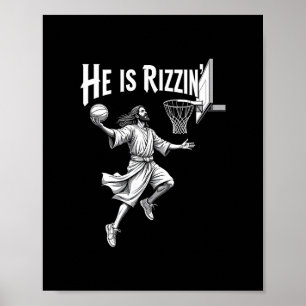 Affiche Foi chrétienne Il est Jésus Rizzin Sketll Hoop 