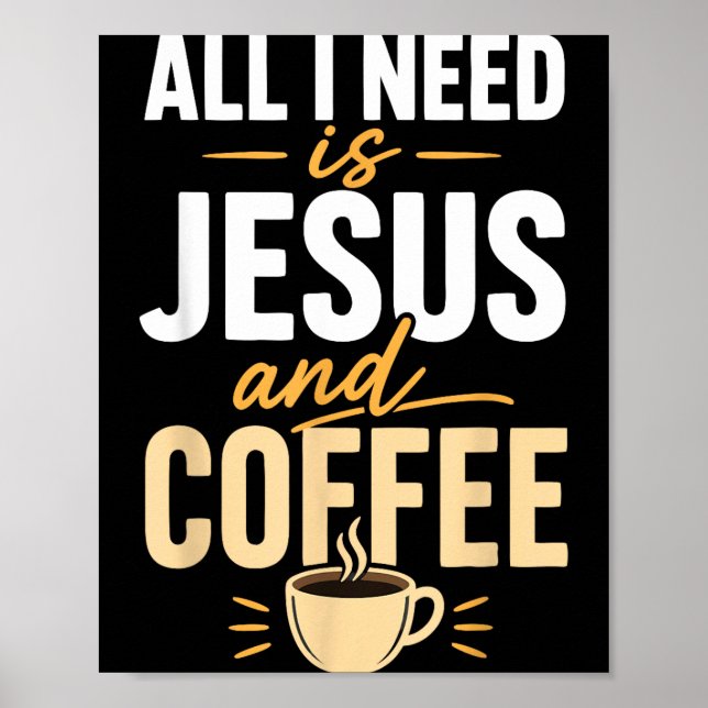 Affiche Foi chrétienne Jésus Café Matin Prière (Devant)