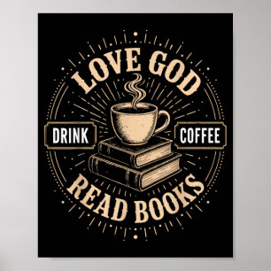 Affiche Foi chrétienne Jésus Livres Café Croyant