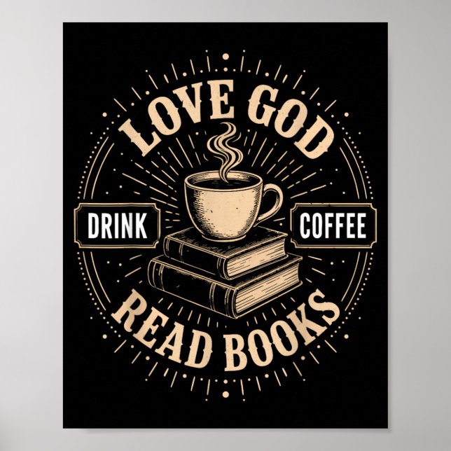 Affiche Foi chrétienne Jésus Livres Café Croyant (Devant)