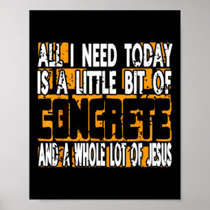 Affiche Foi du travailleur du bâtiment Concrete And Jesus 