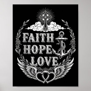 Affiche Foi Espérance Amour Chrétien Inspirant 1 Corinthie