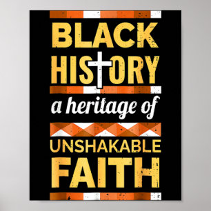 Affiche Foi inébranlable Mois de l'histoire des Noirs Blm