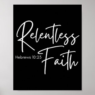 Affiche Foi inflexible Hébreux 10-23 Bible féminine Écritu