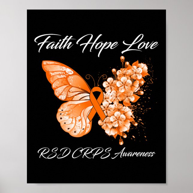 Affiche Foi Papillon Espoir Amour Rsd Crps Sensibilisation (Devant)
