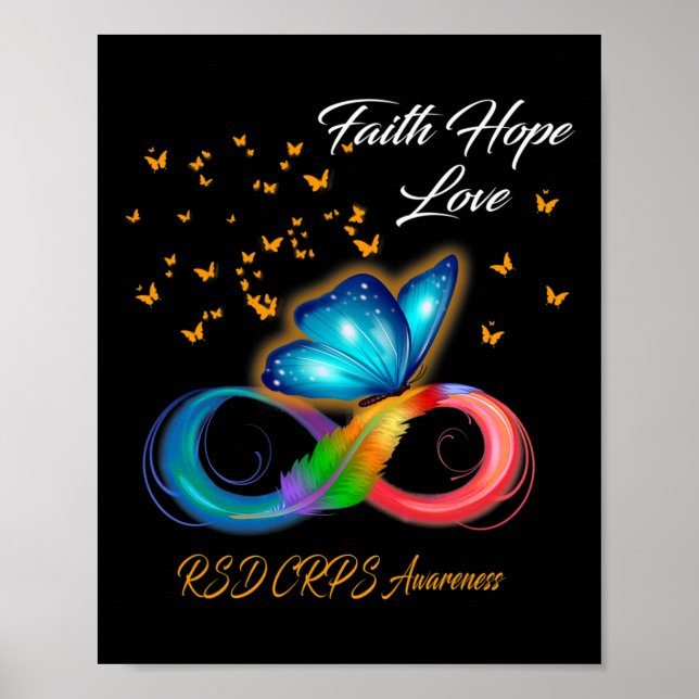 Affiche Foi Papillon Espoir Amour Rsd Crps Sensibilisation (Devant)