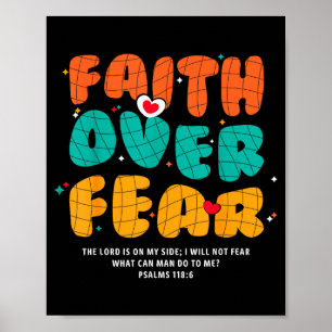 Affiche Foi sur la peur chrétien religieux groovy hommes f