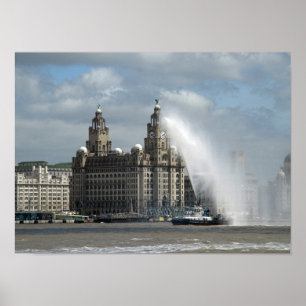 Affiche Foie construisant l'affiche de Liverpool