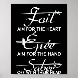 Affiche Foil Epee Saber Définition de l'épée de clôture Fe