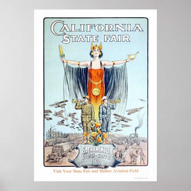 Affiche Foire d'État de Californie 1918 (Devant)