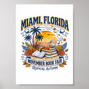 Affiche Foire du livre d'automne tropical à Miami Floride