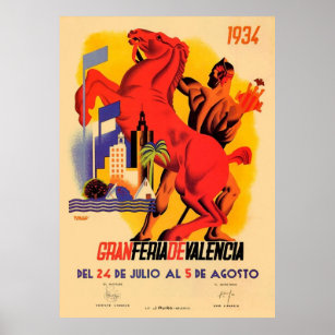 Affiche Foire Gran Feria Valencia 1934
