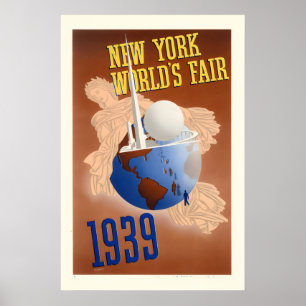 Affiche Foire internationale de New York 1939 Classique NY