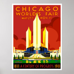 Affiche Foire mondiale de Chicago 1933