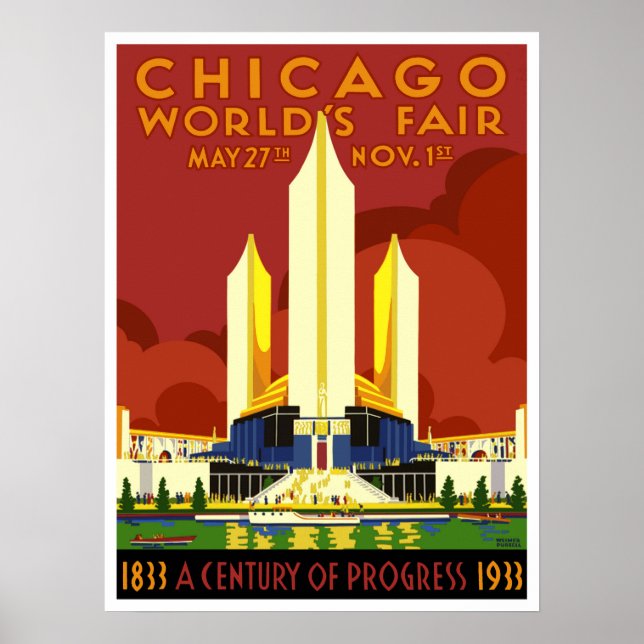 Affiche Foire mondiale de Chicago 1933 (Devant)