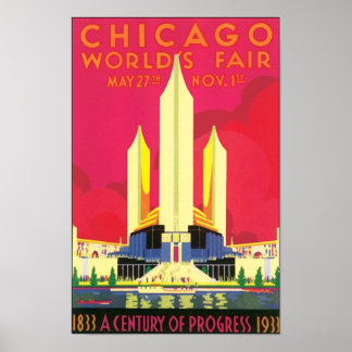 Affiche Foire mondiale de Chicago, 1933