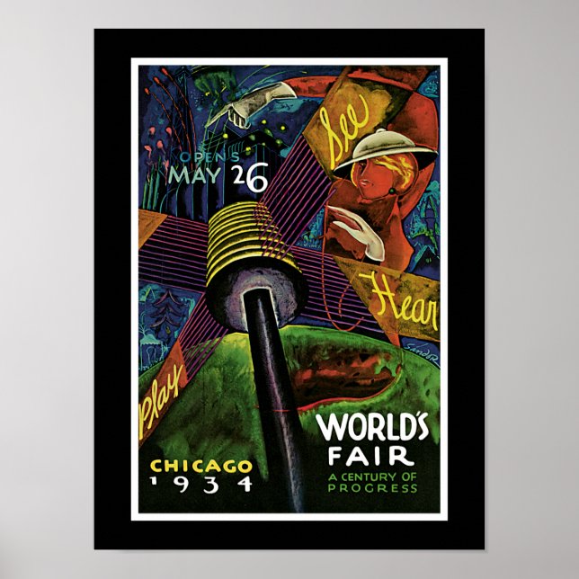 Affiche Foire mondiale de Chicago 1934 (Devant)