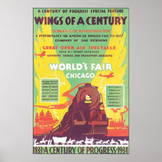 Affiche Foire mondiale de Chicago Wings of A Century