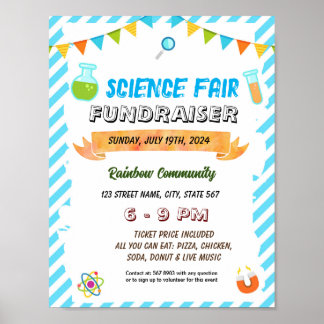 Affiche Foire scientifique éditable