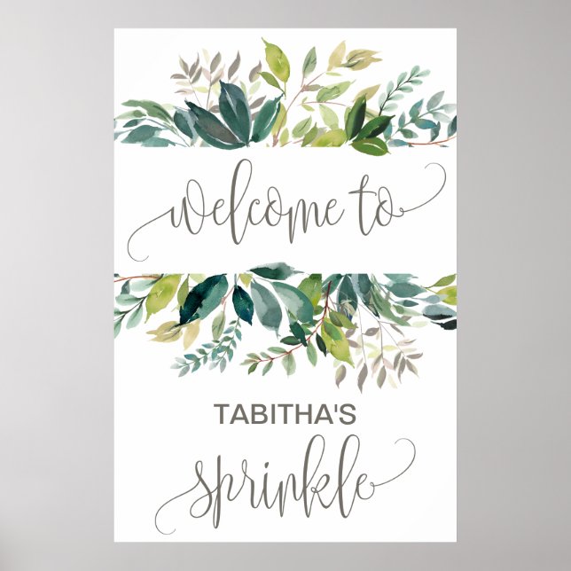 Affiche Foliage Baby Sprinkl Bienvenue (Devant)