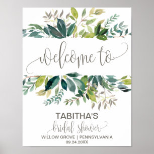 Affiche Foliage Bridal Shower Welcome