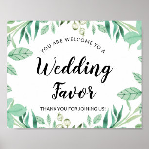 Affiche Foliage frais Monnaie Mariage Accueil Faveur Signa