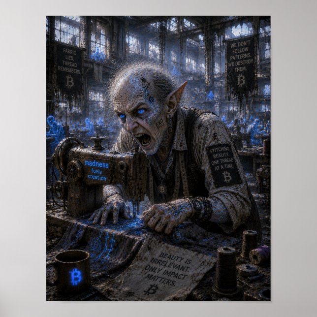 Affiche Folie / Couturière / Usine de confection (Devant)