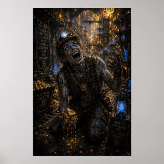 Affiche Folie / Mineur / Mines d'or (Devant)