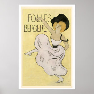 Affiche Folies Bergere à Paris Spectacle Unique Toutes Nui