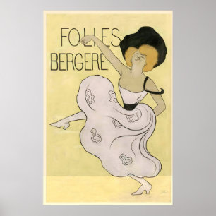 Affiche Folies Bergère Cabaret Music-Hall Théâtre Parisien