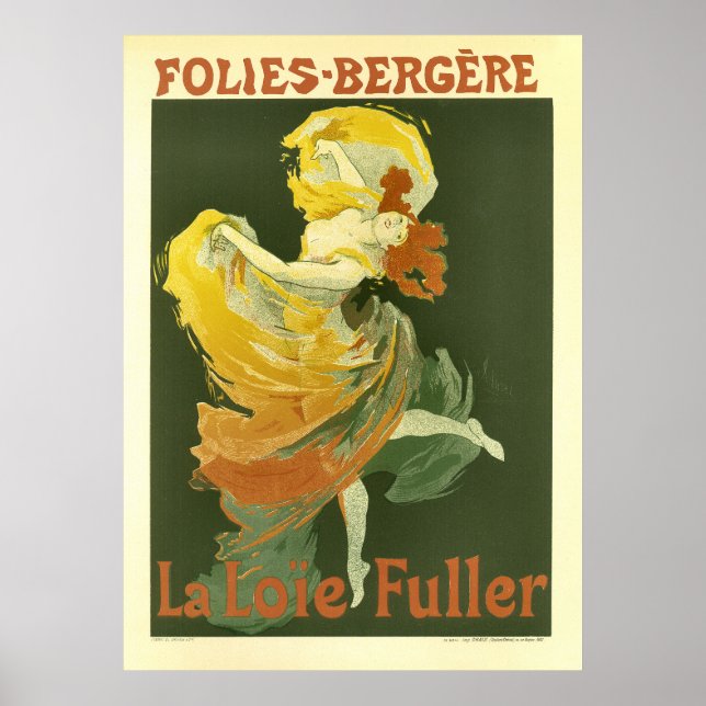 Affiche Folies Bergere La Loie Fuller Publicité Vintage (Devant)