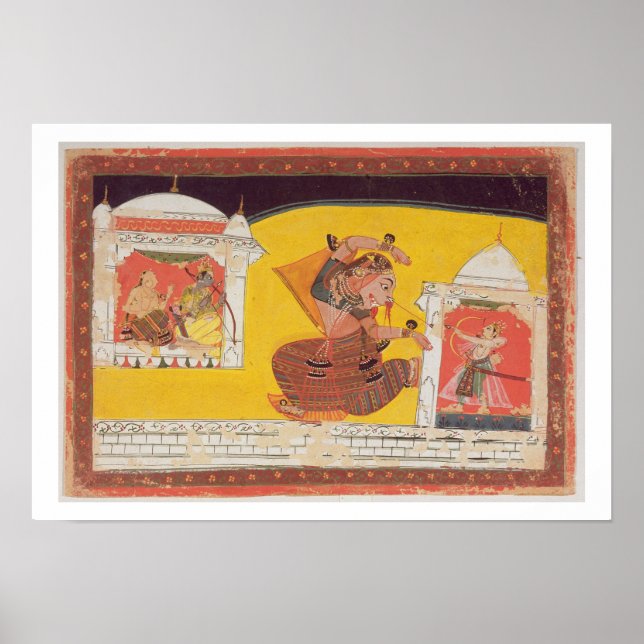 Affiche Folio 27 Laksmama coupe le nez de Surpanakha, pour (Devant)