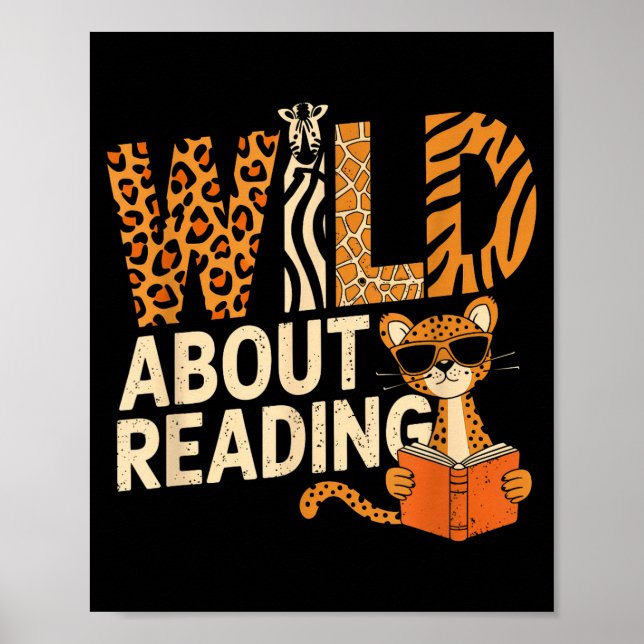 Affiche Folle de lecture de livres lectrice amatrice de bi (Devant)