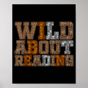 Affiche Folle de lecture livre empreinte animale livre pou