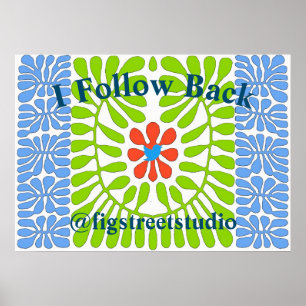 Affiche Follow Back Blue Bird,