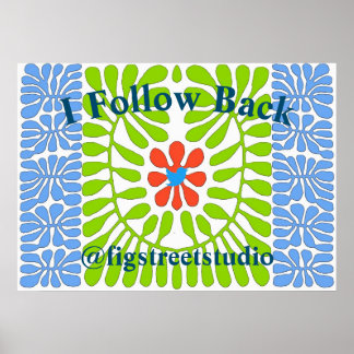 Affiche Follow Back Blue Bird,
