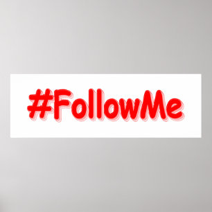 Affiche "#FollowMe" Joli Design. Commandez dès maintenant 