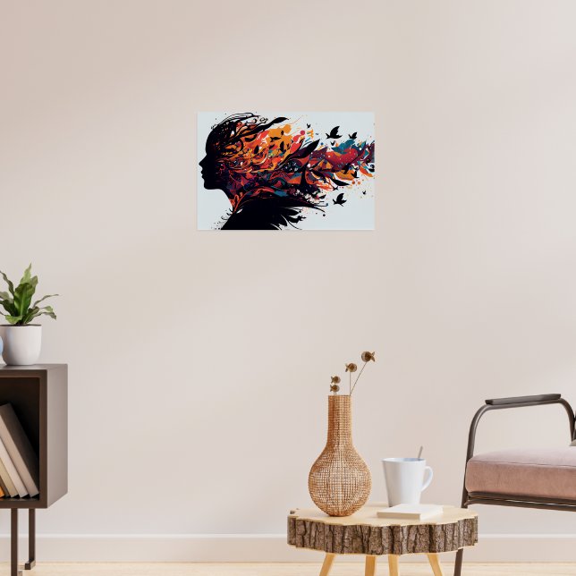 Affiche Fond abstrait coloré (Salon 3)