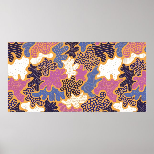 Affiche Fond abstrait créatif avec des taches lumineuses e (Devant)
