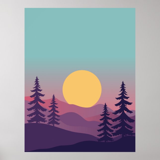 Affiche Fond de couleur éclatante (Devant)