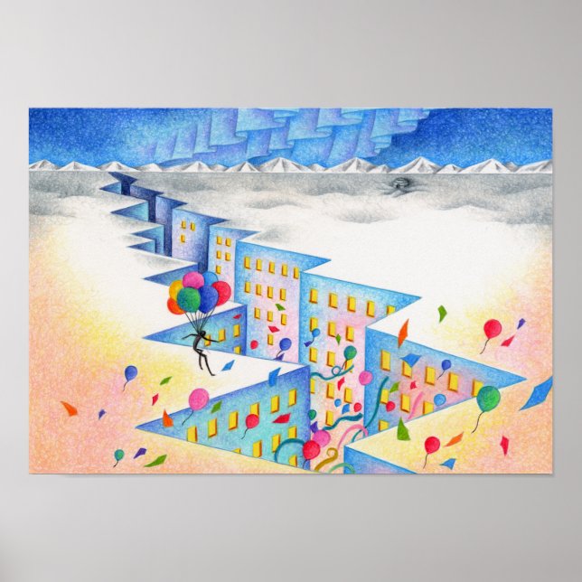 Affiche Fond de la glace. Ville de crevasses. (Devant)