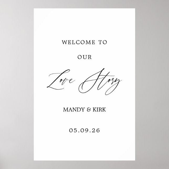 Affiche Fond de mariage de bienvenue (Devant)