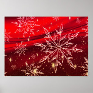 Affiche Fond de Noël rouge
