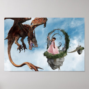 Affiche Fond de photographie personnalisé de dragon pour p