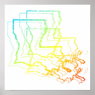 Affiche fond de refroidissement de la louisiane