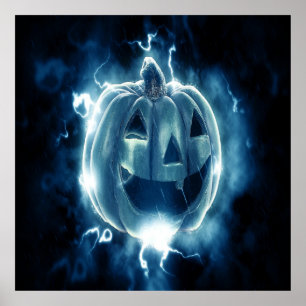 Affiche Fond d'écran à vapeur Citrouille Halloween