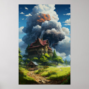 Affiche Fond d'écran de Howl's Moving Castle - 4K Realist 