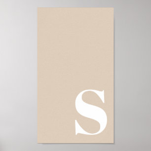 Affiche Fond d'écran de téléphone à monogramme gras minima