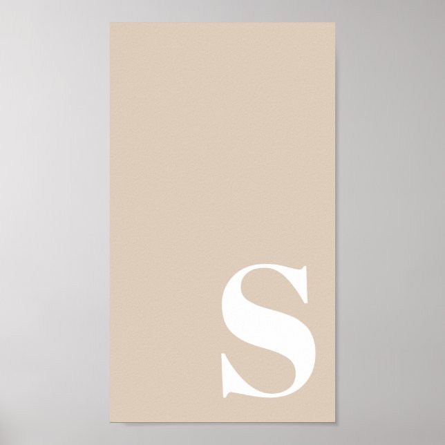 Affiche Fond d'écran de téléphone à monogramme gras minima (Devant)