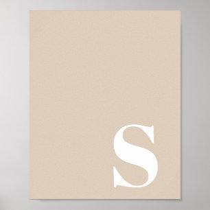 Affiche Fond d'écran de téléphone à monogramme gras minima